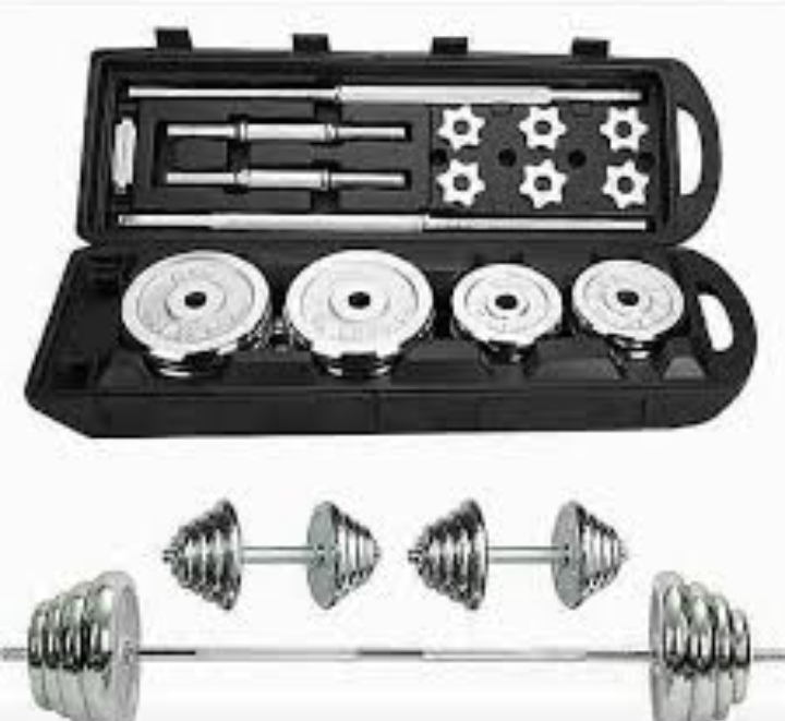 50Kg Barres et Halteres Chromés