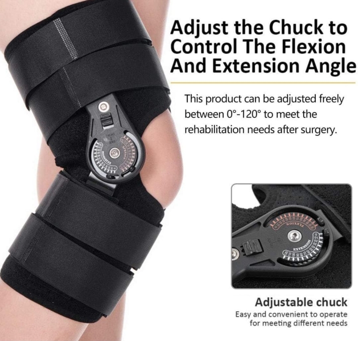 Genouillère d'immobilisation courte réglable à charnière