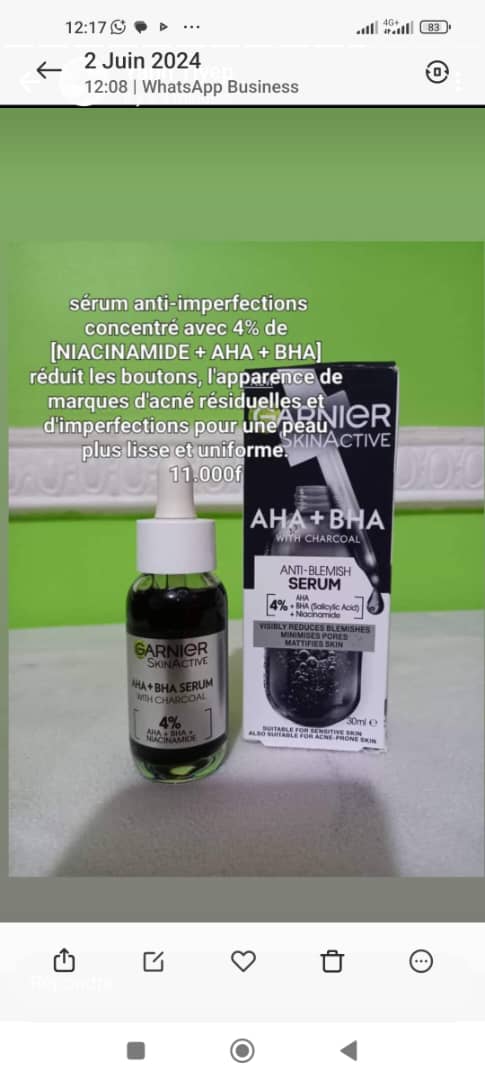 Sérum garnier pour visage