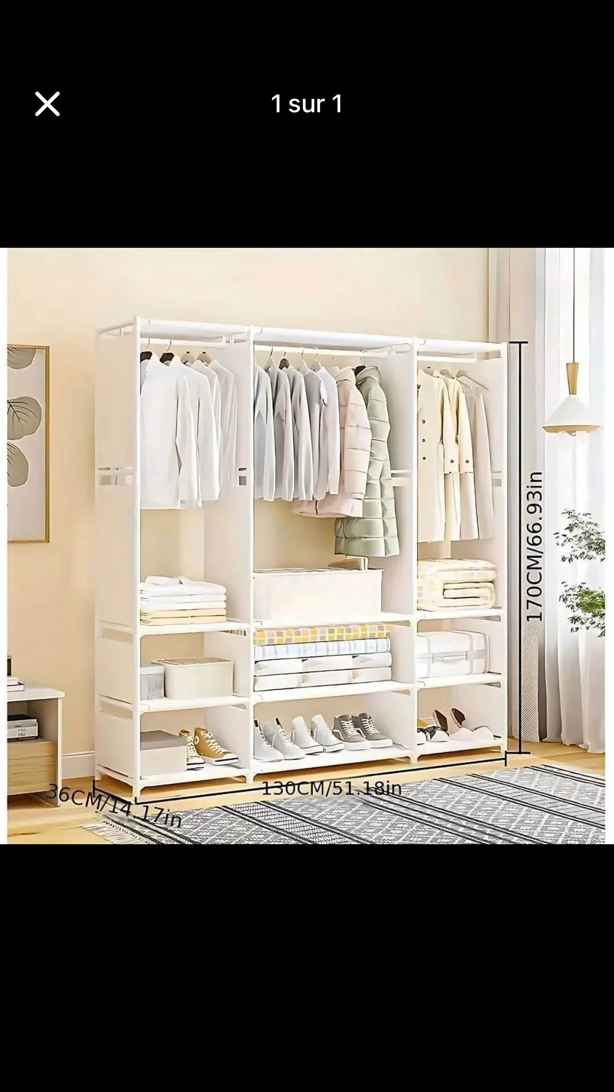 Penderie démontable 