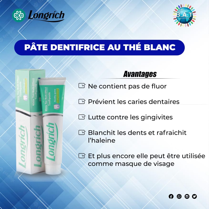 Pâte dentifrice au thé blanc