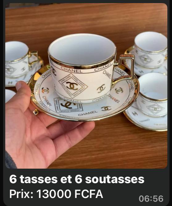 6 tasses+6 soutasses