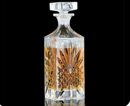 Carafe cristalisée+6 verres