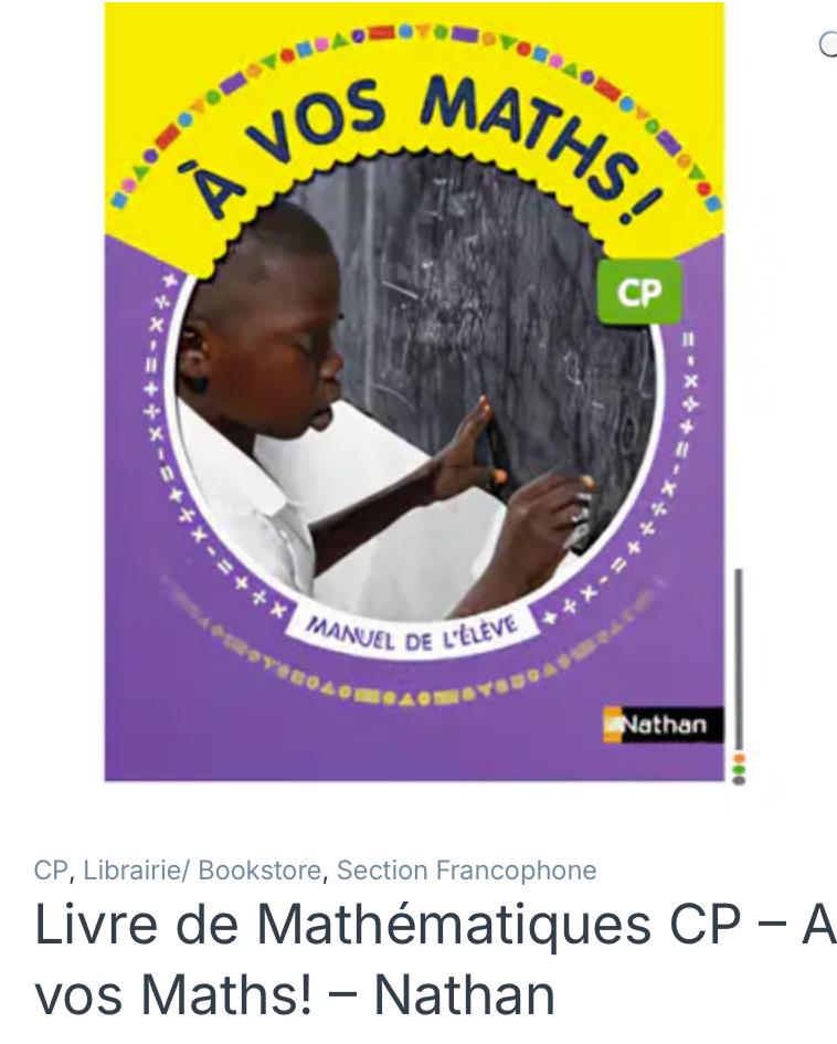 Livre de Mathématiques CP – A vos Maths! – Nathan