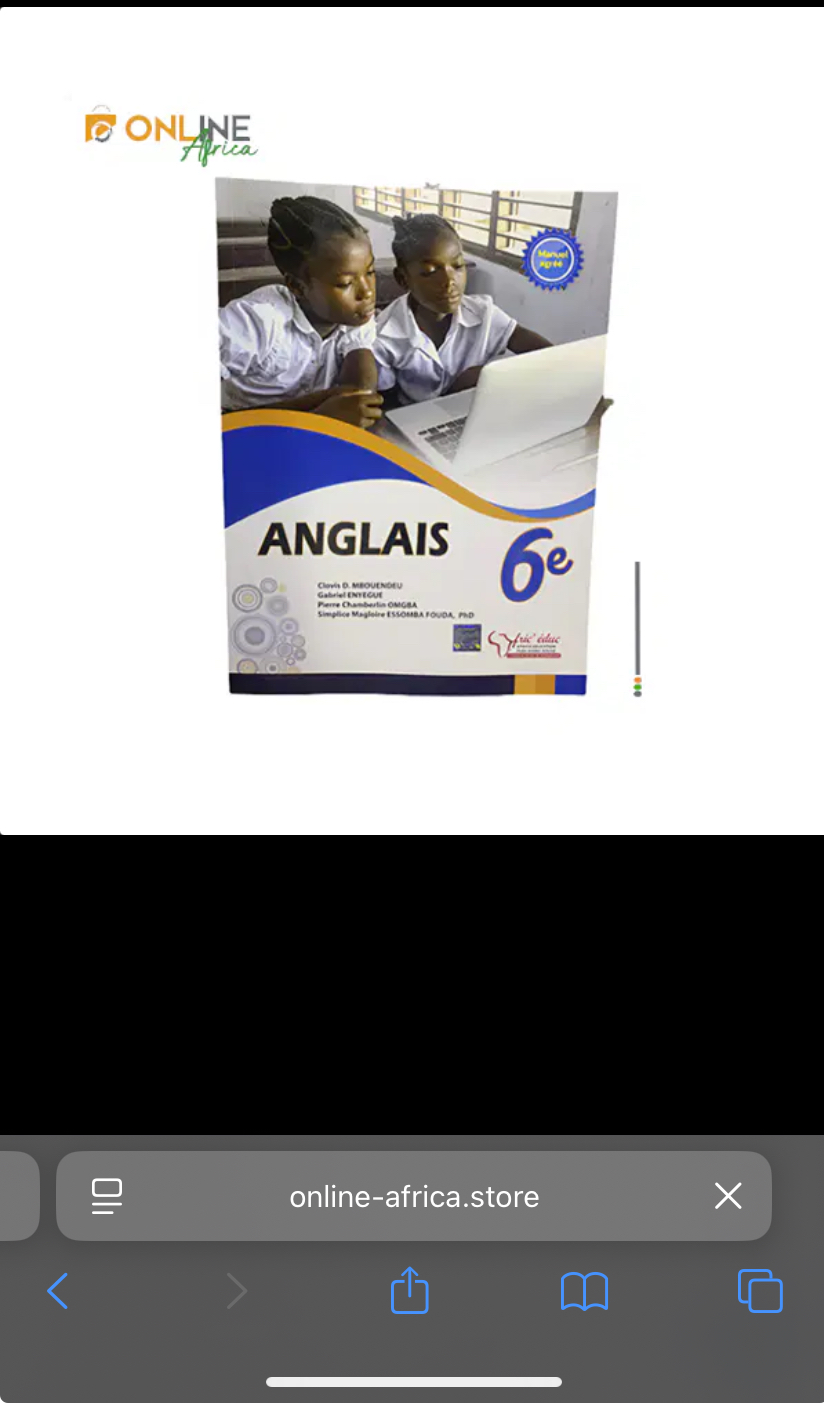 Livre d’Anglais 6e Africa – Edition