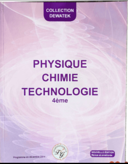 Physique,chimie,technologie- 4ème